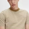 Camiseta de rayas finas y peso pesado para hombre