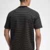 Camiseta de rayas finas y peso pesado para hombre