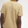 Camiseta de rayas finas y peso pesado para hombre