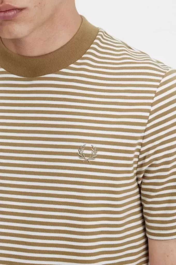 Camiseta de rayas finas y peso pesado para hombre