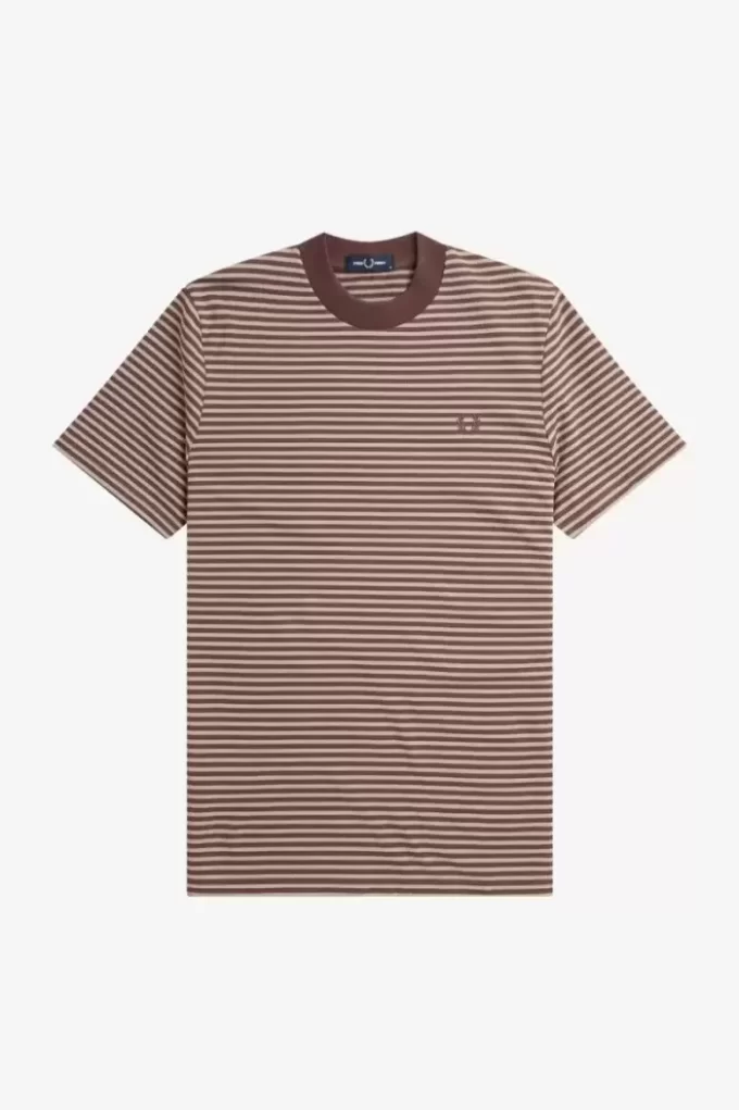 Camiseta de rayas finas y peso pesado para hombre
