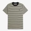 Camiseta de rayas finas y peso pesado para hombre