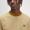 Camiseta de rayas finas y peso pesado para hombre