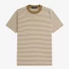 Camiseta de rayas finas y peso pesado para hombre