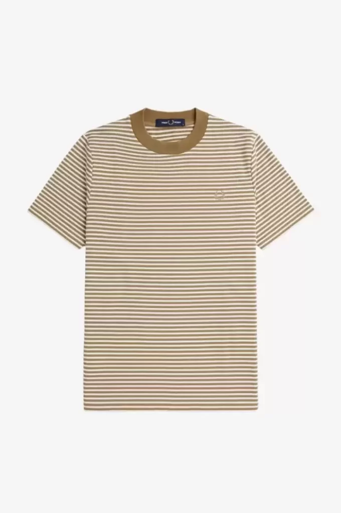 Camiseta de rayas finas y peso pesado para hombre