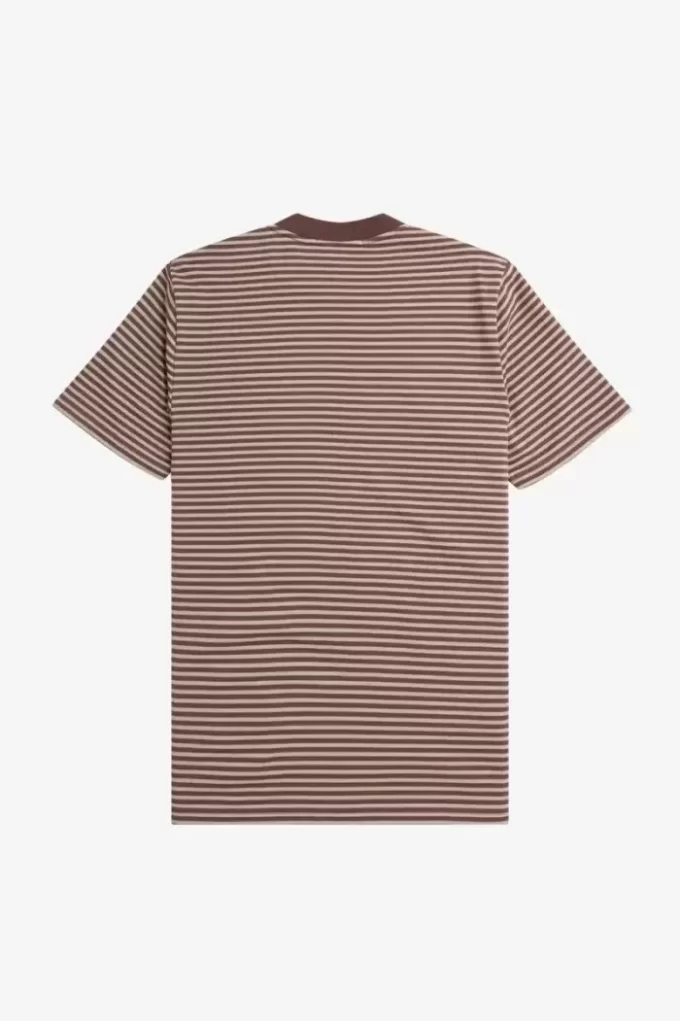 Camiseta de rayas finas y peso pesado para hombre