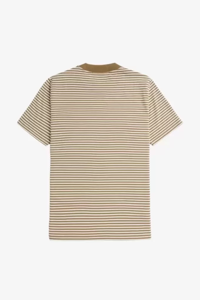 Camiseta de rayas finas y peso pesado para hombre