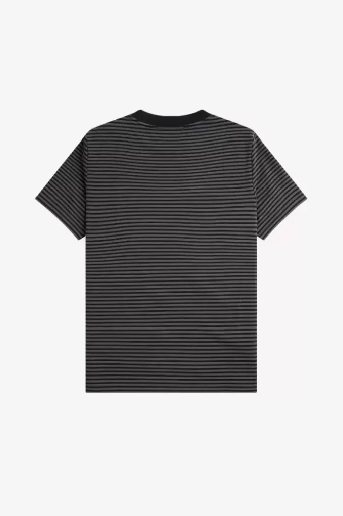Camiseta de rayas finas y peso pesado para hombre