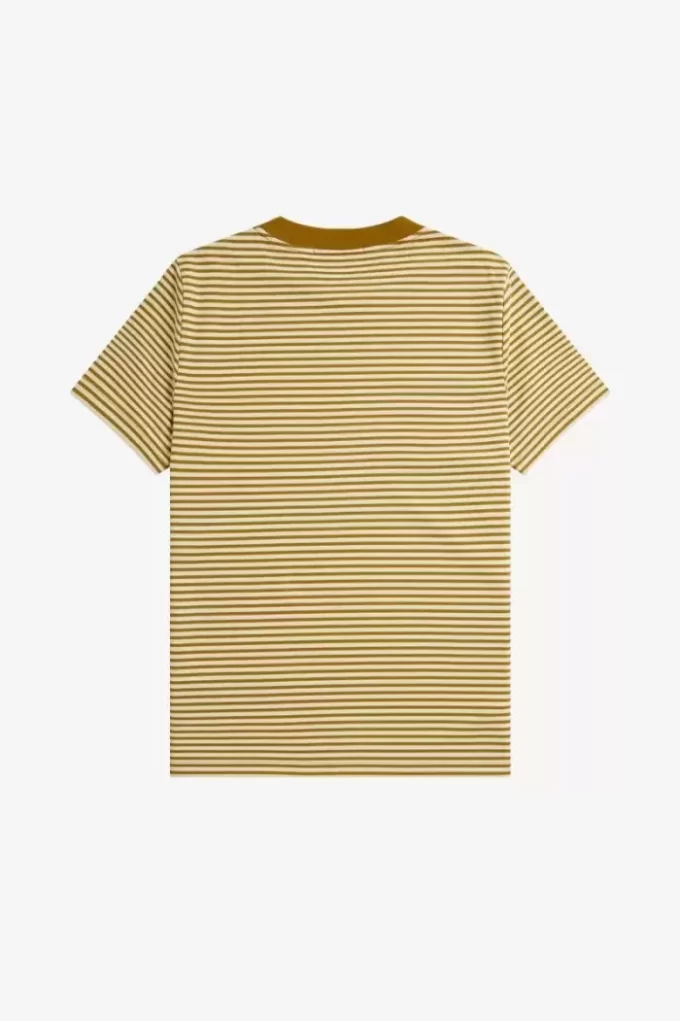 Camiseta de rayas finas y peso pesado para hombre