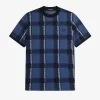 Camiseta de tartán con fallas para hombre