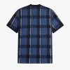 Camiseta de tartán con fallas para hombre