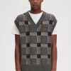 Camiseta de tirantes de punto con cuadros escoceses Glitch para hombre Camiseta de tirantes de punto con cuadros escoceses Glitch para hombre