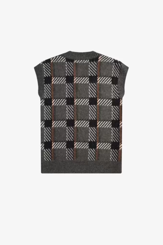 Camiseta de tirantes de punto con cuadros escoceses Glitch para hombre Camiseta de tirantes de punto con cuadros escoceses Glitch para hombre