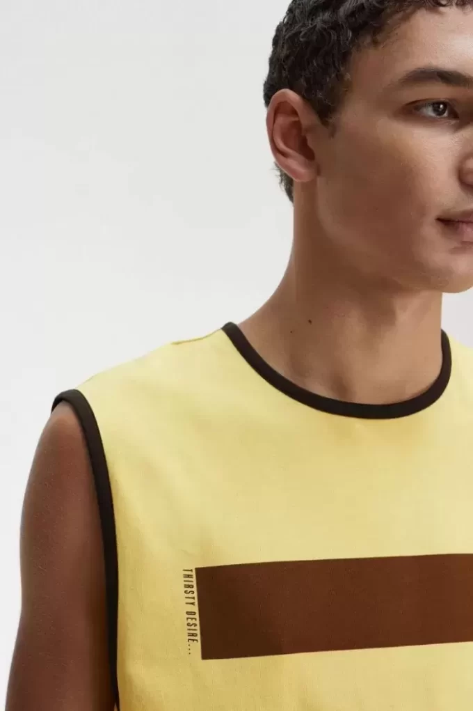 Camiseta de tirantes estampada para hombre