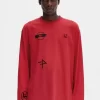 Camiseta estampada de manga larga para hombre