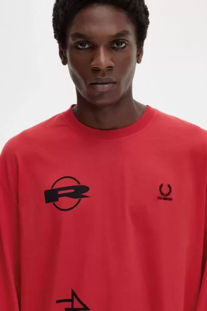 Camiseta estampada de manga larga para hombre