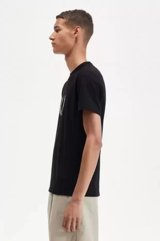 Camiseta para hombre con corona de laurel flocada