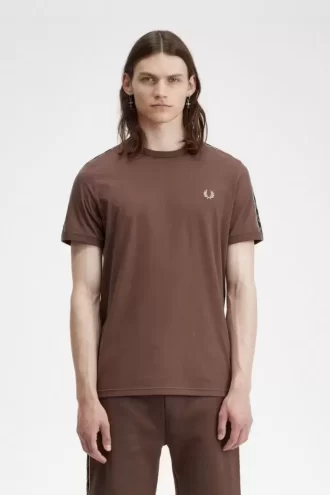 Camiseta Ringer con cinta en contraste para hombre
