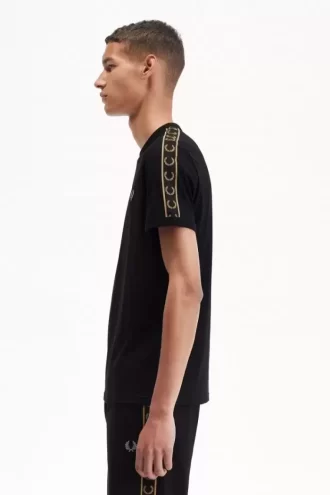 Camiseta Ringer con cinta en contraste para hombre