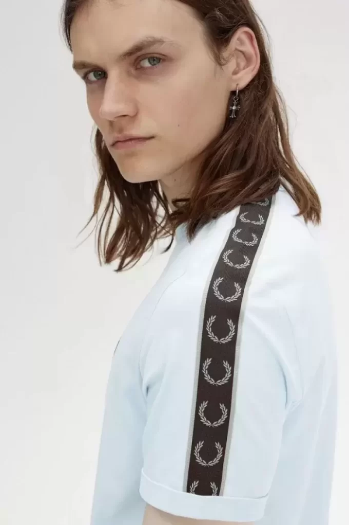Camiseta Ringer con cinta en contraste para hombre