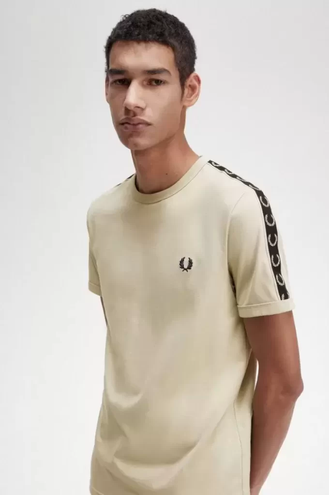 Camiseta Ringer con cinta en contraste para hombre