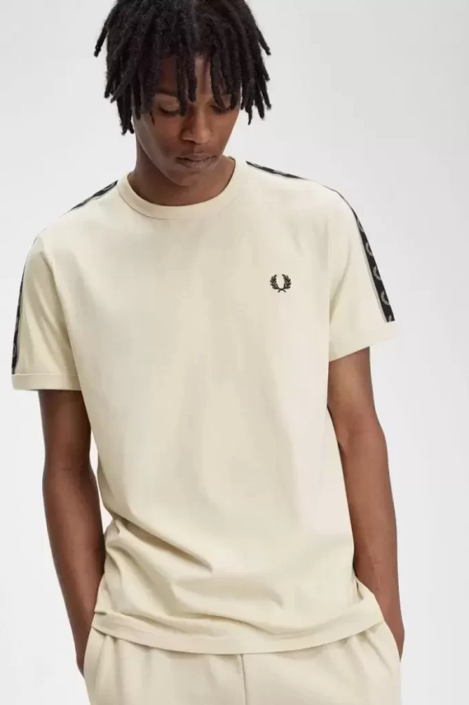 Camiseta Ringer con cinta en contraste para hombre