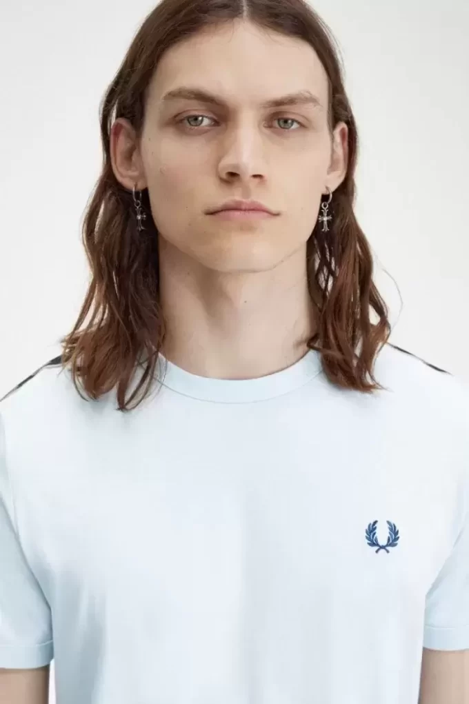 Camiseta Ringer con cinta en contraste para hombre