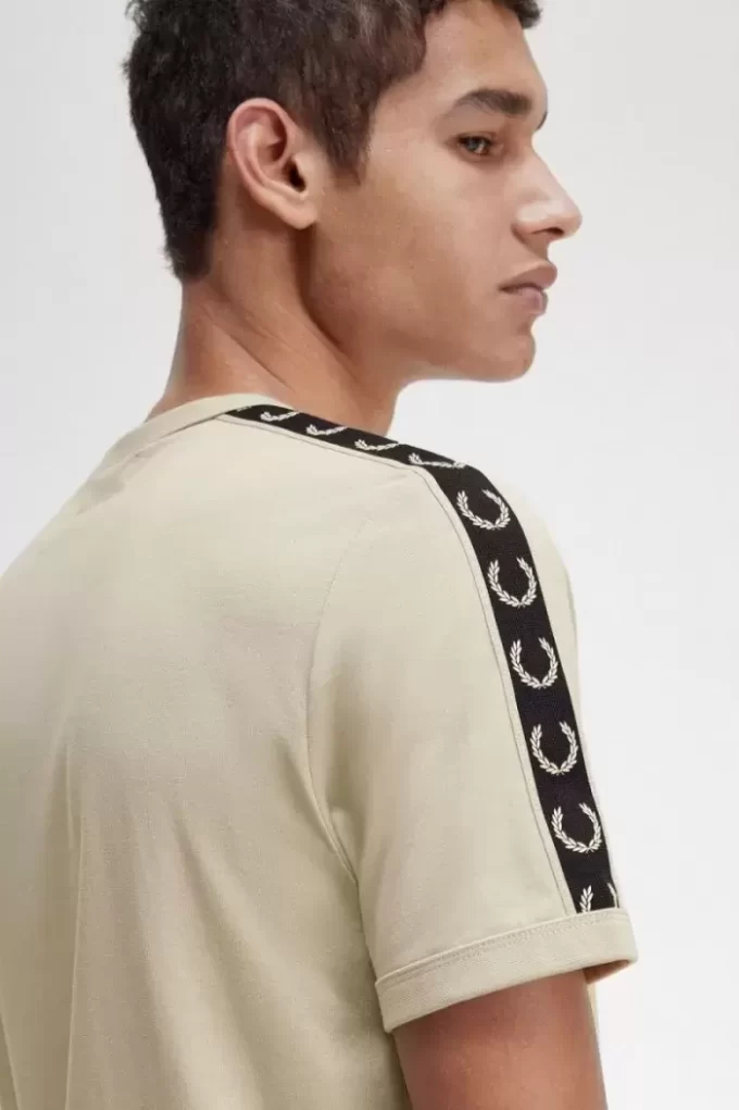 Camiseta Ringer con cinta en contraste para hombre