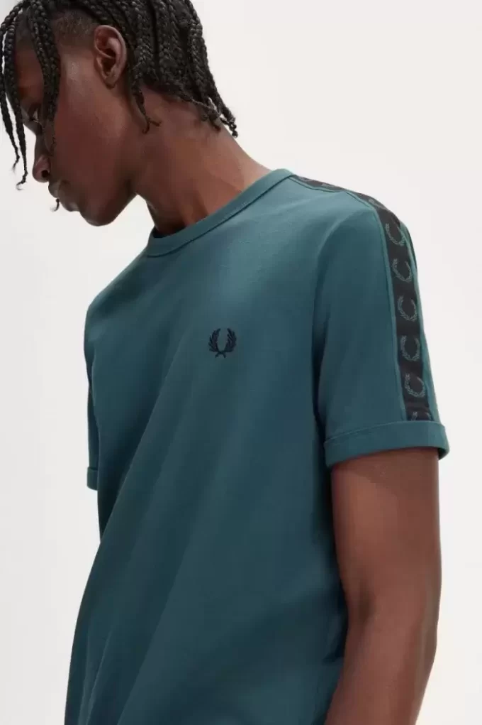 Camiseta Ringer con cinta en contraste para hombre