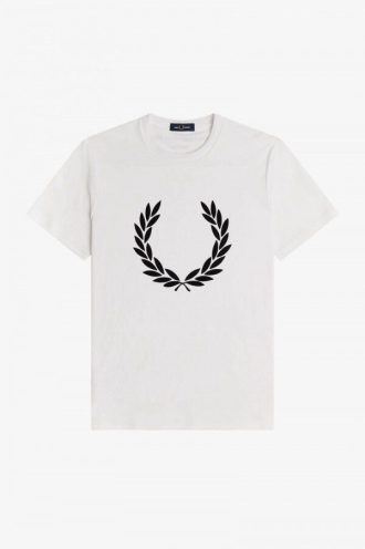 Camisetas con corona de laurel flocada