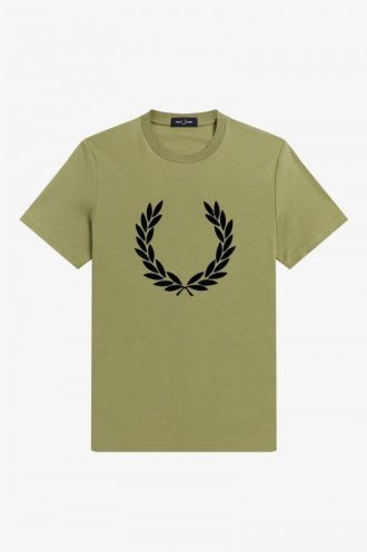 Camisetas con corona de laurel flocada