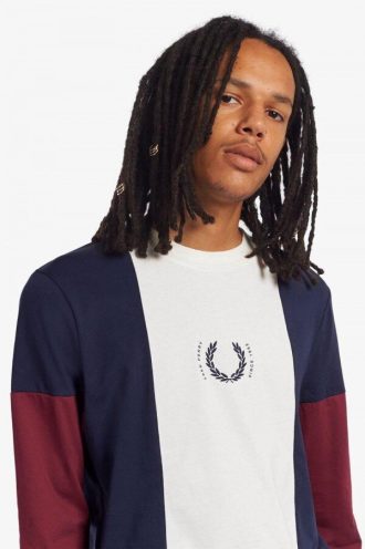Camisetas de manga larga con rayas centrales