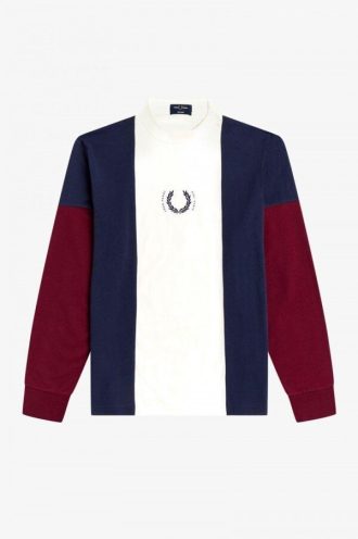 Camisetas de manga larga con rayas centrales