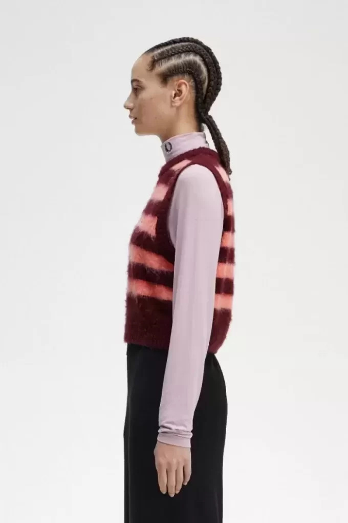 Camisetas de punto a rayas para mujer Camisetas de punto a rayas para mujer