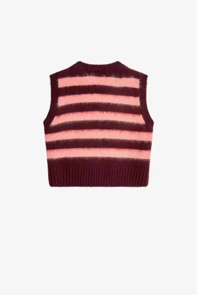 Camisetas de punto a rayas para mujer Camisetas de punto a rayas para mujer