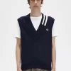 Camisetas de punto con cuello en V y ribete para hombre Camisetas de punto con cuello en V y ribete para hombre