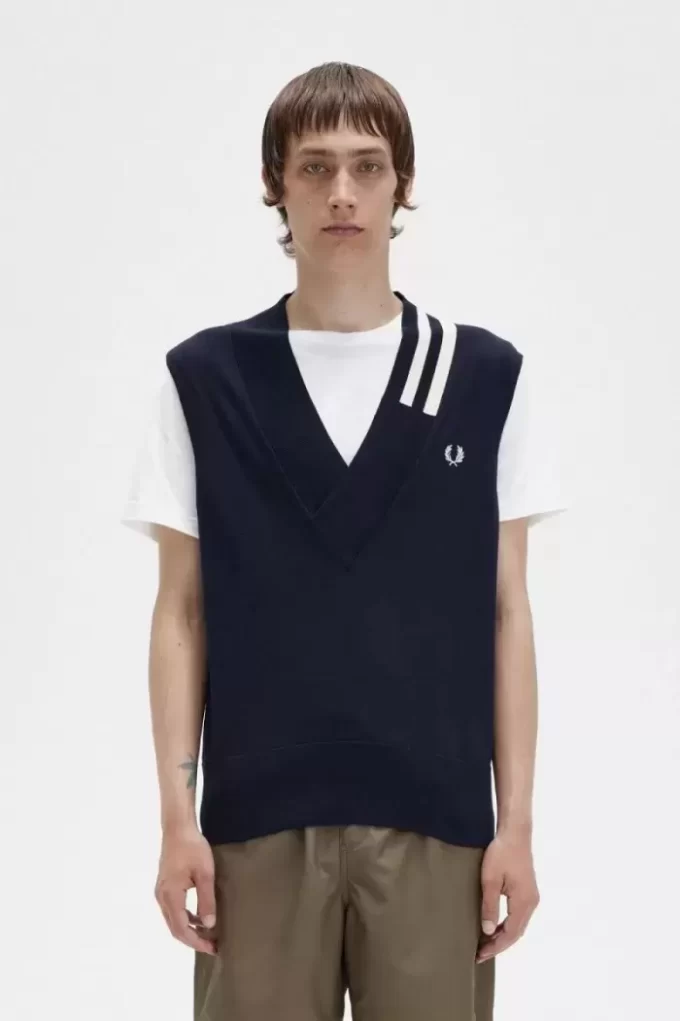 Camisetas de punto con cuello en V y ribete para hombre Camisetas de punto con cuello en V y ribete para hombre