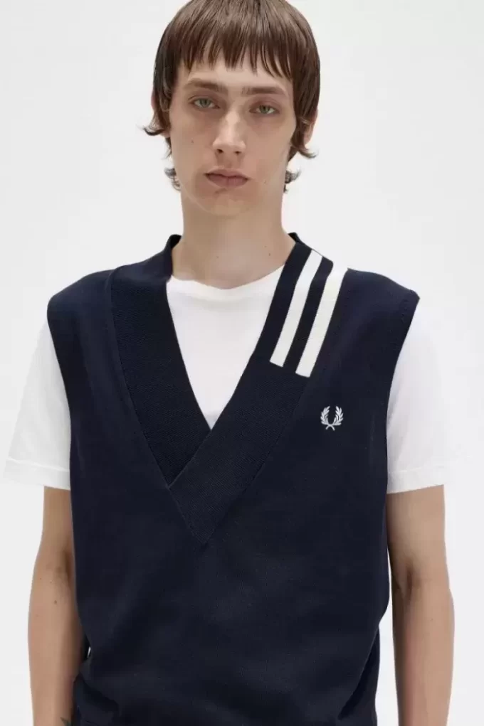 Camisetas de punto con cuello en V y ribete para hombre Camisetas de punto con cuello en V y ribete para hombre