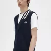 Camisetas de punto con cuello en V y ribete para hombre Camisetas de punto con cuello en V y ribete para hombre