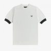Camisetas de punto con puños a rayas