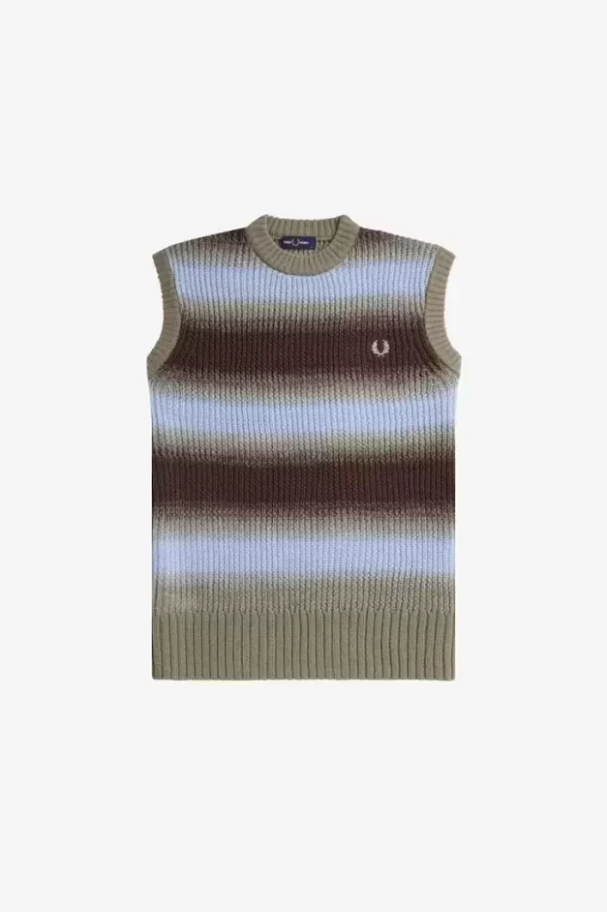 Camisetas de tirantes de punto abierto a rayas para hombre Camisetas de tirantes de punto abierto a rayas para hombre