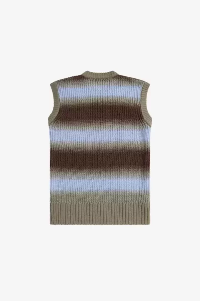 Camisetas de tirantes de punto abierto a rayas para hombre Camisetas de tirantes de punto abierto a rayas para hombre