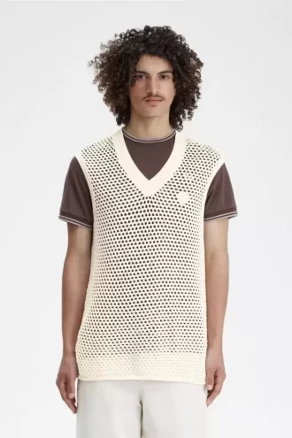Camisetas de tirantes de punto de encaje para hombre