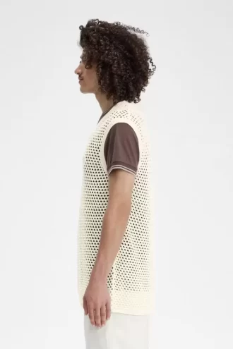 Camisetas de tirantes de punto de encaje para hombre