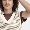 Camisetas de tirantes de punto de encaje para hombre Camisetas de tirantes de punto de encaje para hombre