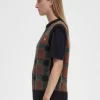 Camisetas de tirantes de punto para mujer con cuadros escoceses Glitch Camisetas de tirantes de punto para mujer con cuadros escoceses Glitch