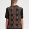 Camisetas de tirantes de punto para mujer con cuadros escoceses Glitch Camisetas de tirantes de punto para mujer con cuadros escoceses Glitch