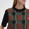 Camisetas de tirantes de punto para mujer con cuadros escoceses Glitch Camisetas de tirantes de punto para mujer con cuadros escoceses Glitch
