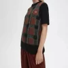 Camisetas de tirantes de punto para mujer con cuadros escoceses Glitch Camisetas de tirantes de punto para mujer con cuadros escoceses Glitch