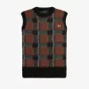Camisetas de tirantes de punto para mujer con cuadros escoceses Glitch Camisetas de tirantes de punto para mujer con cuadros escoceses Glitch